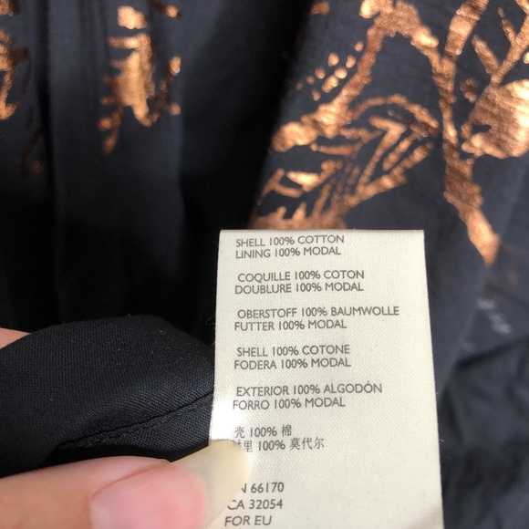 Free People Baja Babe Midi Dress Black Gold Small. Good condition. - Picture 6 of 10